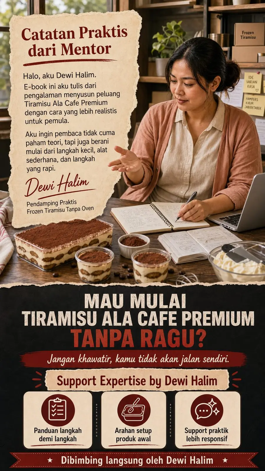 Frozen Tiramisu Tanpa Oven section 9