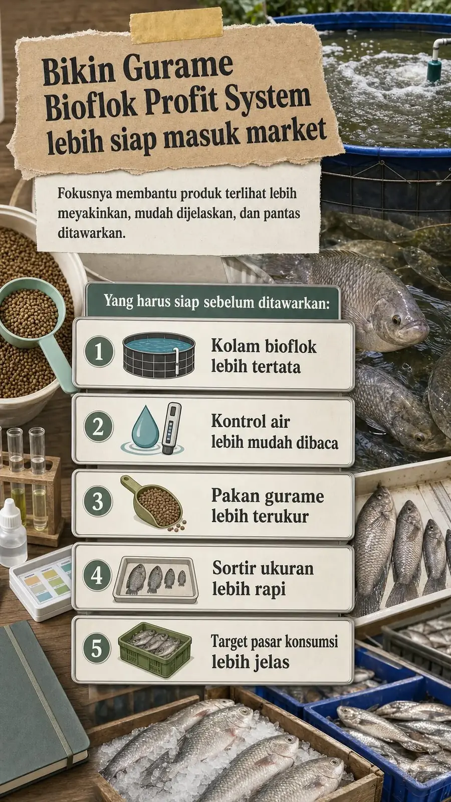 Gurame Bioflok Profit System section 5