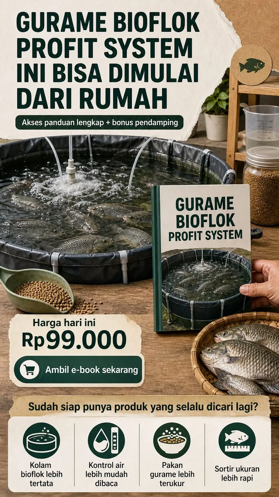 Gurame Bioflok Profit System section 8