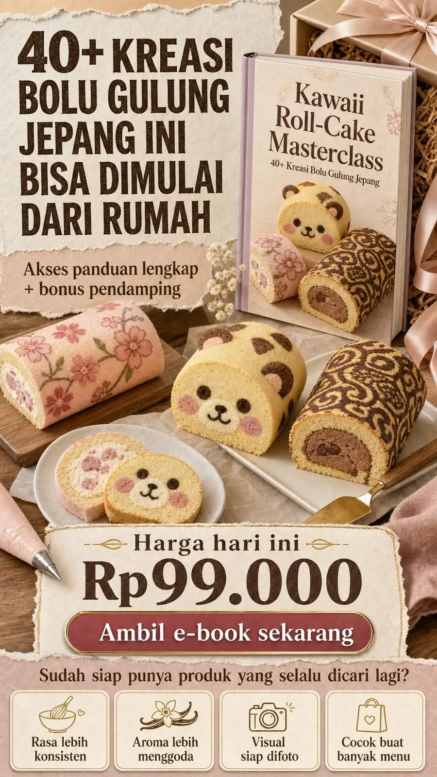Kawaii Roll-Cake Masterclass section 8