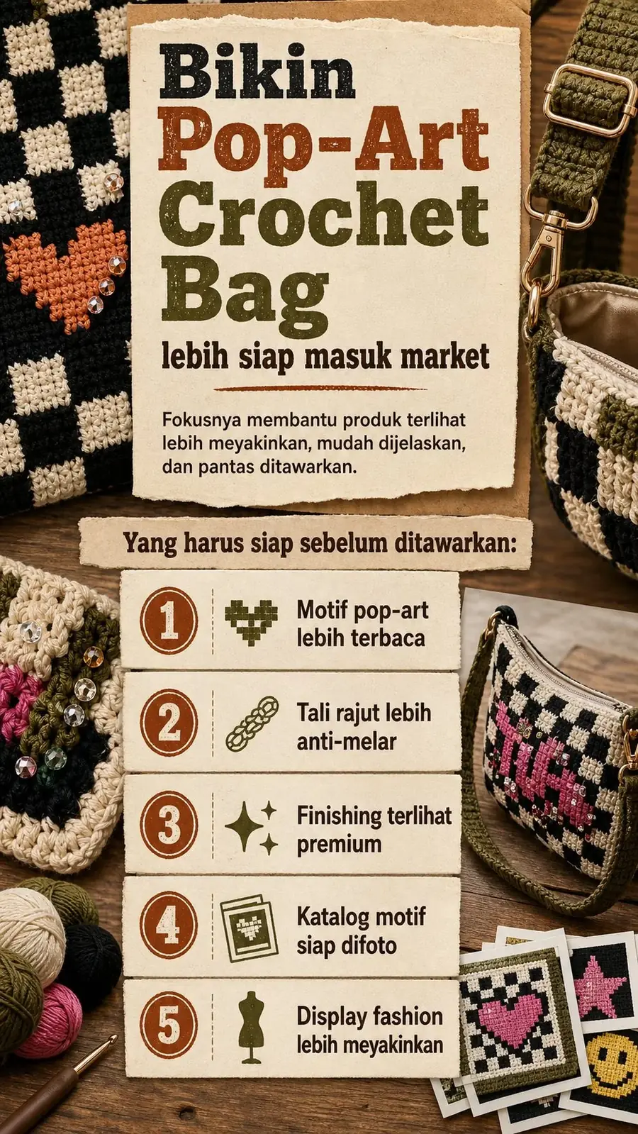 Pop-Art Crochet Bag section 5