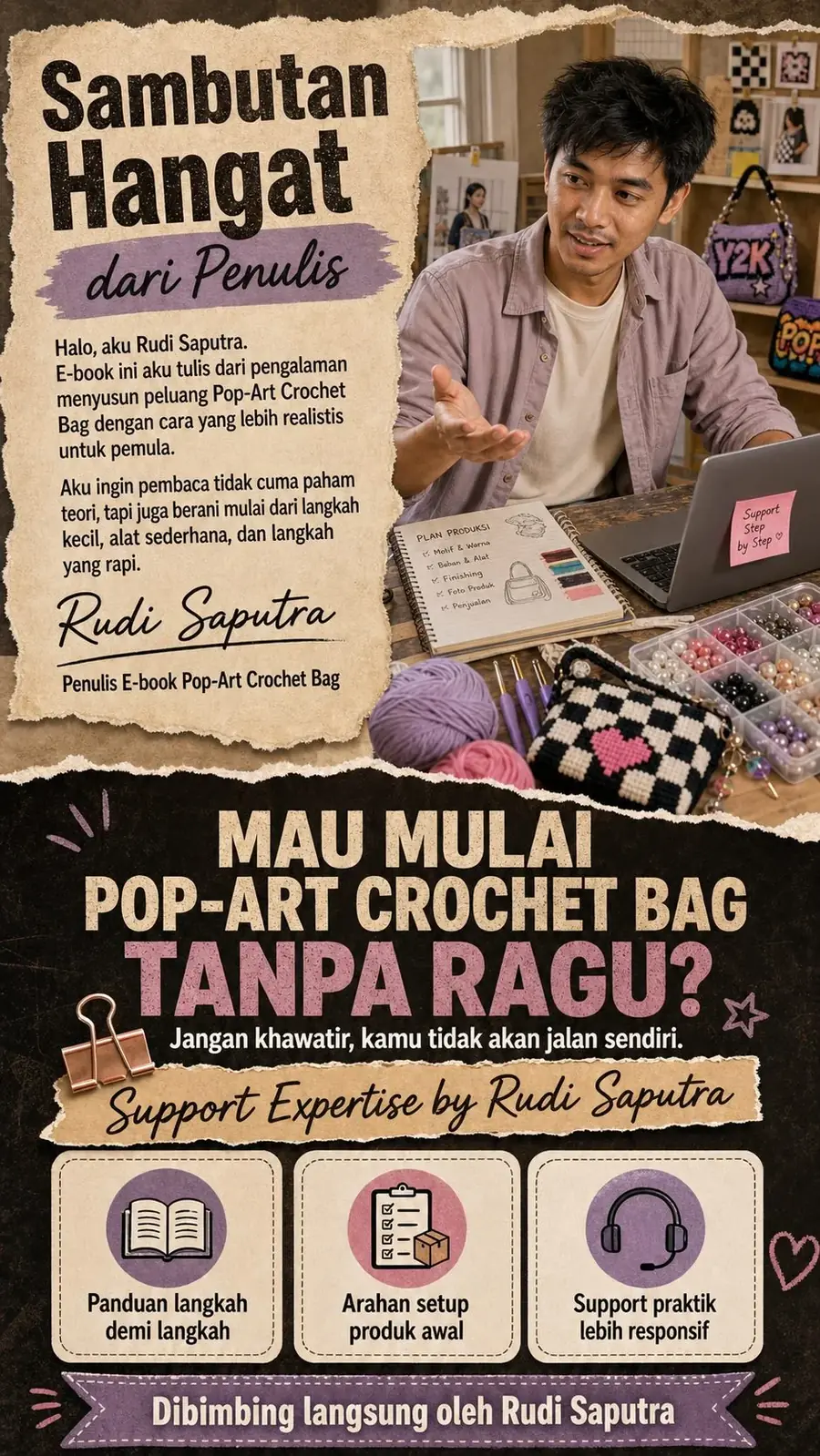 Pop-Art Crochet Bag section 9
